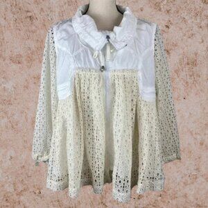 Anthropologie Hei Hei Eyelet Windbreaker